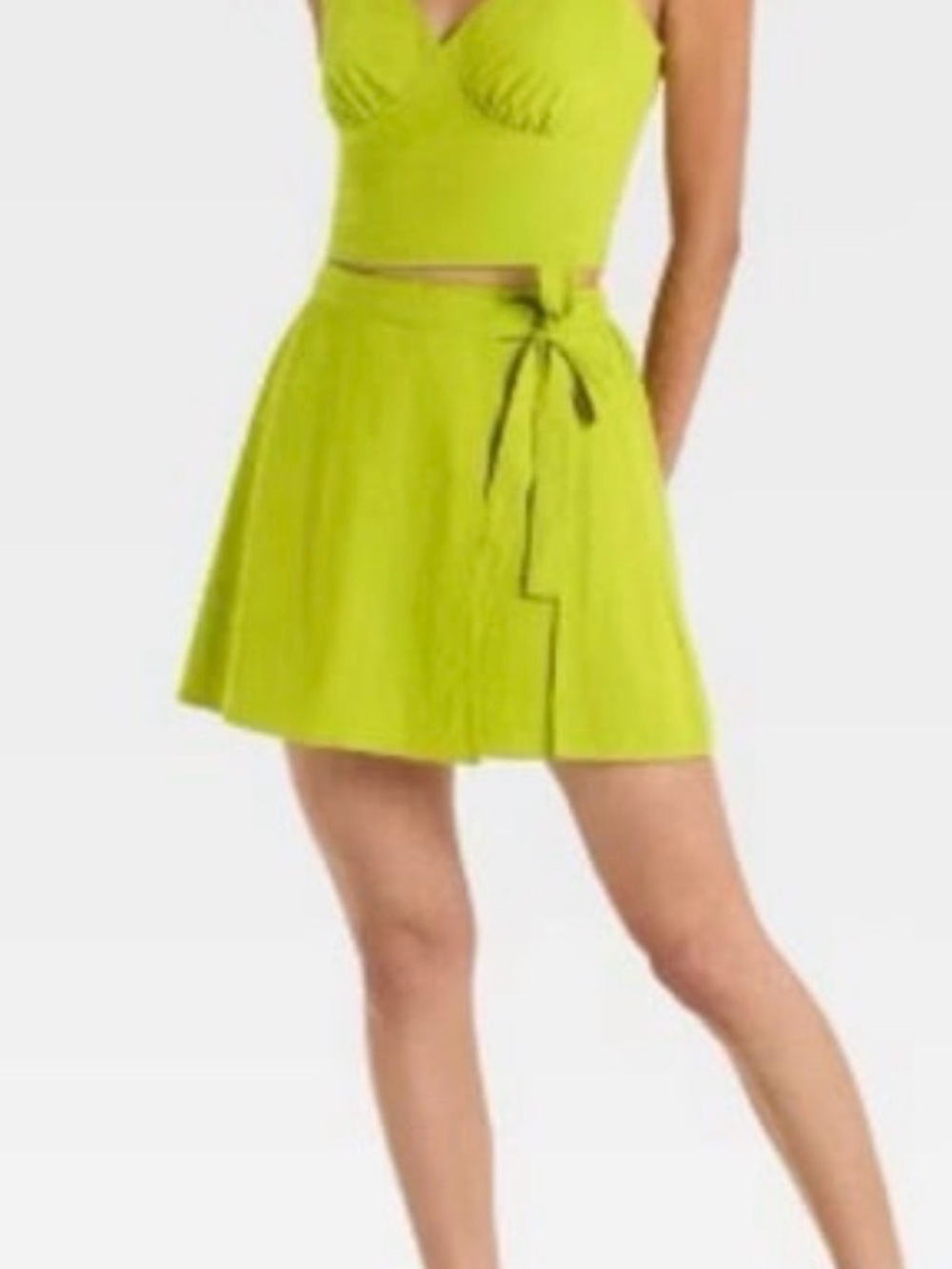 a new day Lime Green Wrap Skirt